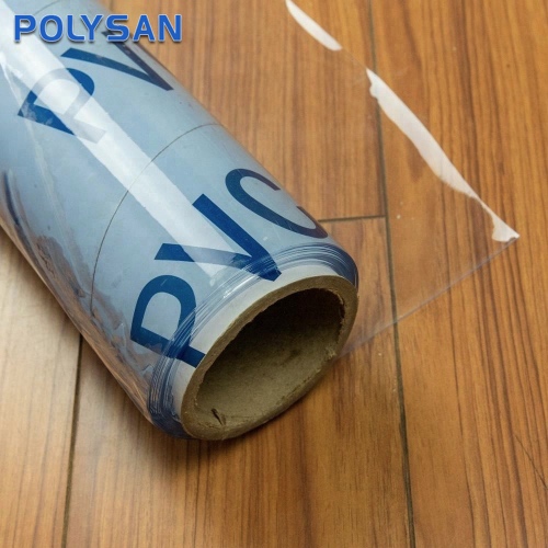 Рулон супер прозрачной мягкой пленки ПВХ толщиной 0,1 мм
